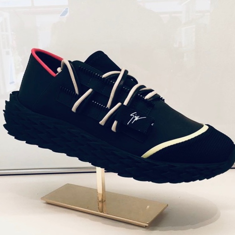 giuseppe zanotti NIB designer black leather runner - Picture 2 of 12